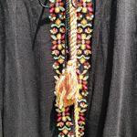 Blue Island Black embroidered beach swim coverup L Photo 4