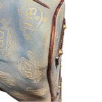 Dooney & Bourke East West Canvas / Leather Trim Donegal Crest Tote Shoulder Bag Photo 7