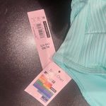 SheIn NWT XL Womens Bikini Two Piece Bathing Suit Green Blue Top White Cheeky Bottom Photo 2