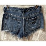 We The Free  Shorts Women 25 Blue Jean Denim Button Fly Distressed Grunge Photo 3