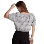 Madewell Jacquard Keyhole Striped Crop Top XS Photo 1