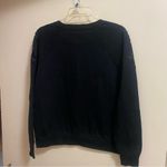 Gloria Vanderbilt Womens Black Sweatshirt S Small Lace Shoulder Sleeve Accent Photo 4