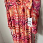 Never Fully Dressed Geometric MIDI Pink and Orange DRESS Size 4 Photo 7