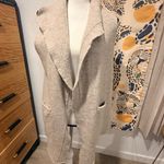 Eileen Fisher Beige Sleeveless Open Front long Vest medium Photo 7