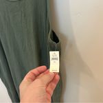 Aerie Women’s  Ribbed Racer Back Tank Midi Dress, Olive, Large Photo 2