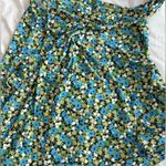 ZARA  Open Back High Neck Midi Length Green Floral Dress size L Photo 11