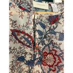 Chico's Cream Chinoiserie Pattern Keyhole Sheer Blouse 3/4 Sleeves Size 1, Small Photo 2