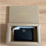 Coach CF358 Boxed Corner Zip Wristlet In Signature Leather Debossed Photo 11