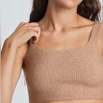 Everlane Cozy Stretch Cropped Tank Wool & Yak Hair Blend Color Camel Small NWT Photo 5