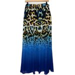 Worthington Boho Fairy Elevated Y2K Flowy Leopard Print‎ and Blue Ombré Maxi Skirt Photo 3