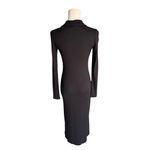Wilfred Aritzia - Cove Ribbed Button-Front Midi Black Dress Sz S Photo 5