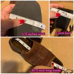 Nine West VINTAGE 1990'S/Y2K "BIDWELL" BROWN LEATHER SLINGBACK BLOCK HEELS (10) Photo 12