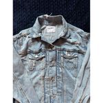 Old Navy  Womens Denim Trucker Jacket Y2K‎  Distressed Size Small Photo 2