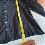 Marine layer Black Nixi Collarless Blouse Size Medium Gaze Photo 10