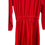 vintage Fads 80s velour red mock neck maxi dress Winter Holiday comfy Warm soft Size M Photo 0