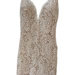 Dave and Johnny Lace Mini Dress Sleeveless V Neck Cocktail Party Dress Photo 1