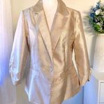 Eliza J Gold Tailored Blazer with Notched Lapels Photo 0