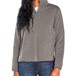 Anthropologie Anthropology THREE DOTS Modern Full Zip Quilted Heather Knit Jacket Gray Size L Photo 2