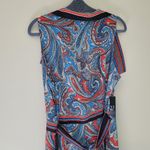 New York & Co Red and Blue Paisley Dress NWT Factory Size Tag Defect Photo 5