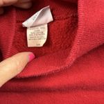 Wrangler Vintage  Sweats Sweatshirt Women S/M Red Long Fleece Pullover Blank Photo 1