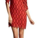 Tracy Reese Frock! by Silk Backless Mini Dress Women's 4 Red Black Embroidered Photo 0