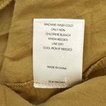 A loves A  Mustard Yellow Cotton Blouse Ruffle‎ Sleeve Eyelet Neckline S Boho Photo 3