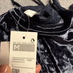 United Colors Of Benetton benetton undercolors crushed velvet velour lace trim cami tank top in grey blue Photo 2