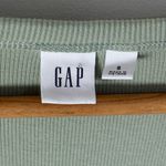 Gap  Ribbed Puff Sleeve Top Green Scoop Neck Stretch Coquette Y2K Office Career S Photo 4