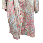 LAUREN Ralph Lauren Pink Blue Paisley Robe XL Photo 2