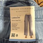 Sanctuary Nwt social standard by caravan Blue soft denim pull on Cargo Pants LG Photo 4