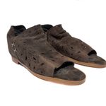 Coolway Nelia Olive Suede Peep Toe Laser Cut Ankle Booties Sandals Shoes Photo 1