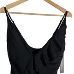 Catherine Malandrino Black One Piece V-Neck Ruffle Front Swimsuit Size Small Photo 8