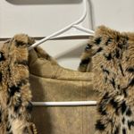 Vintage Giacca Cheetah Leopard Fur Jacket Tan Size M Photo 7