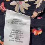 Patrons of Peace NWOT  Black Floral Printed Babydoll Blouse Size Medium Photo 3