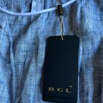 BGL Blue Chambray Sleeveless Linen Blend Maxi Dress Size 6 NEW MSRP 345.00 Photo 10