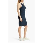 Zella  Interlude Rib Cutout Dress Women's Large Navy Blue Sleeveless Knee Length Photo 5