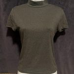 One Step Up Heather Grey Ribbed Mock Neck Photo 0