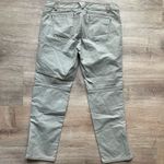 Free People  Utility Zip Hem Pants Khaki Stretch Cotton Ankle Size 6 Photo 4