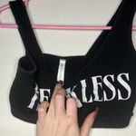 Blackheart Black Reckless Crop Top Bra Vintage Goth Bra Top Y2K Rave Wear Photo 1