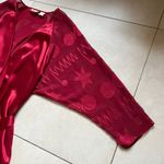 Victoria's Secret Vintage  Gold Label Red Long Sleeve Robe Size S Photo 5