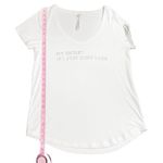 Lorna Jane LORNA Lane ‘The Secret’ Short Sleeve V-Neck T-Shirt in White/Black Size Medium Photo 5