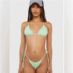 NEW It’s Now Cool‎ x Free People checkered wave lime green blue bikini set Photo 11