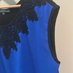 Brixon Ivy  XL Willard Lace Overlay Cobalt Blue Sleeveless Blouse Top Photo 4