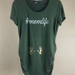 Violet & Ruby Large Momlife Maternity Ruched Tee Olive Green Earth Tone Size undefined Photo 0