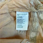 American Eagle  peach pink ruffle tank top with lace edges in size small Photo 3