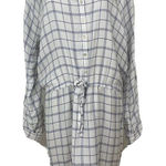 Soft Joie Womans Drawstring Waist Mini Dress Size Small Roll‎ Tab Sleeves White Photo 0