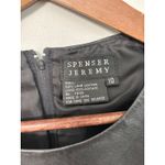 Vtg 90s Y2K SPENSER JEREMY Black Leather Sheath Dress 10 Sleeveless Biker Photo 1