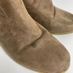 Diva Lounge Woman's Sz 10 Faux Suede Fringe Stack Heeled Ankle Booties Fall Brown Photo 2