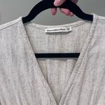 Abercrombie & Fitch Tan Linen Short Sleeve Dress Photo 2