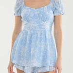 Trixxi  Womens Short Sleeve Floral Juniors Romper Photo 3